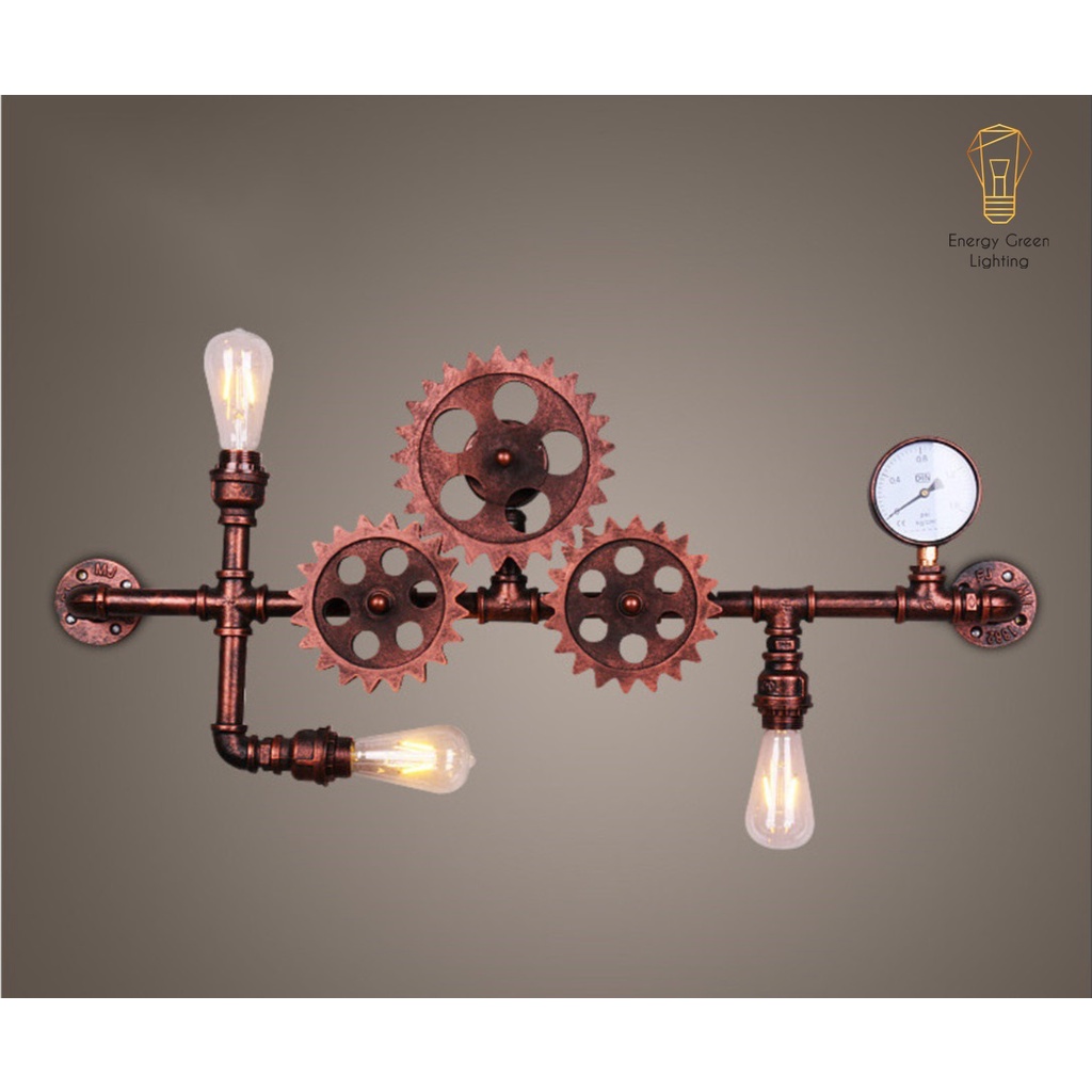 Đèn Tường Energy Green Lighting Retro DT-9040 - Hình Ống Nước,Bánh Răng Chuyển Động - Kiểu Dáng Cổ Điển