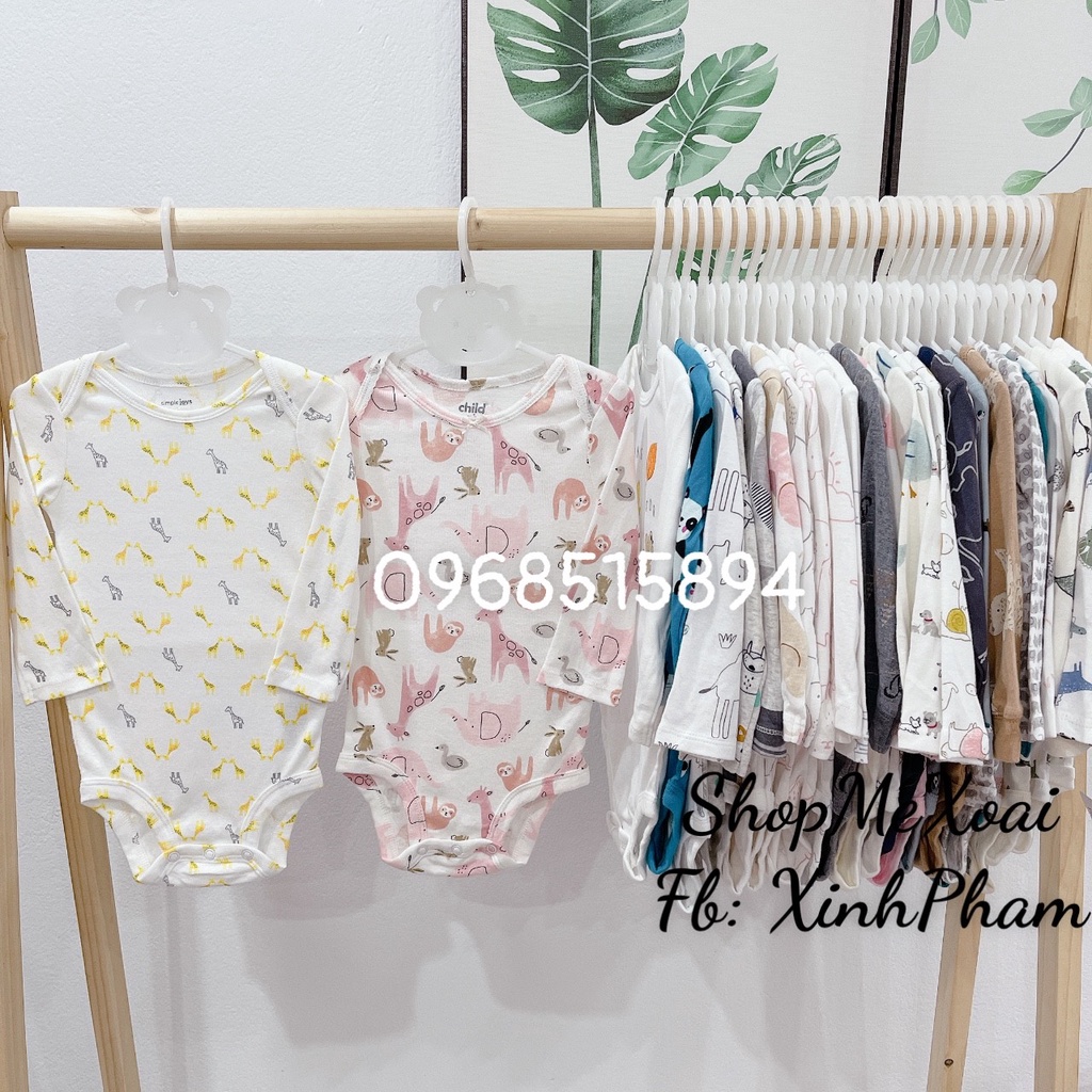[SIZE 12M 8-9,5kg LINK 2] BODYSUIT CARTER ,BODYCHIP DÀI TAY MIX HÃNG