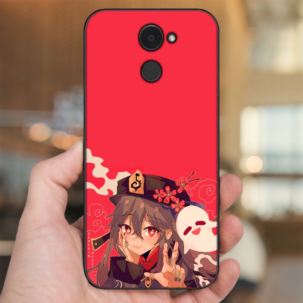 Ốp lưng Huawei Y7 Prime viền đen in hình Hutao Genshin Impact