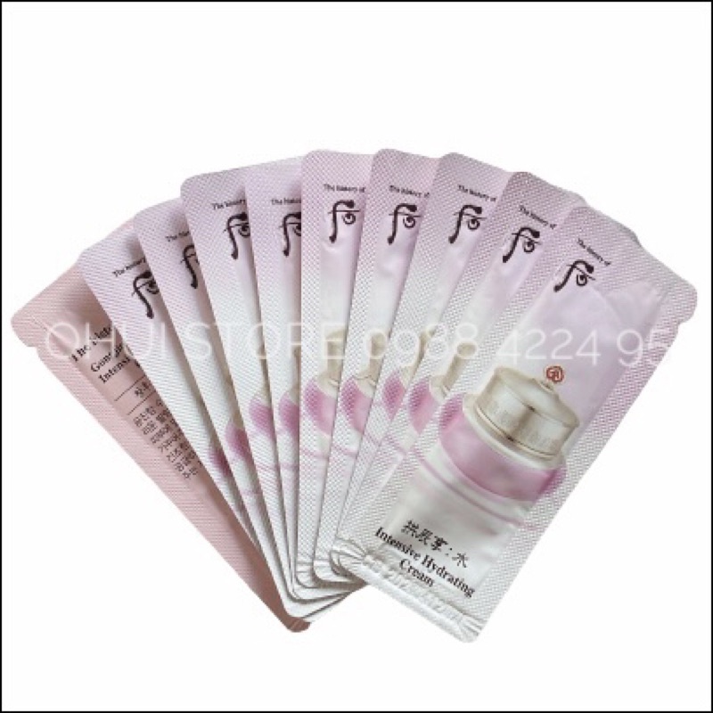 Combo 10 gói kem dưỡng dạng gel Whoo Vital Hydrating Cream