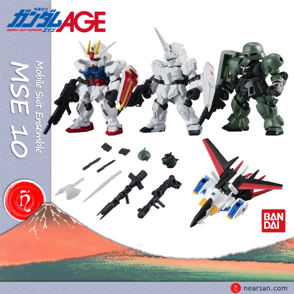 Gundam Mobile Suit Ensemble 10 Mô Hình Lắp Ráp BANDAI Robot Mini Chibi [Full Set]