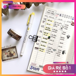 [ COMBO] Sổ tay giữ tiền tài chính cá nhân, thu chi, tiết kiệm, bìa mềm, 60 trang, 21x11, dập ghim