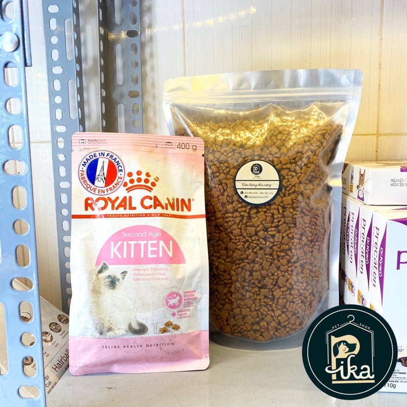 Hạt thức ăn mèo Royal Canin Kitten dinh dưỡng chiết túi zip 1kg và nguyên seal 2kg - Pika Petshop