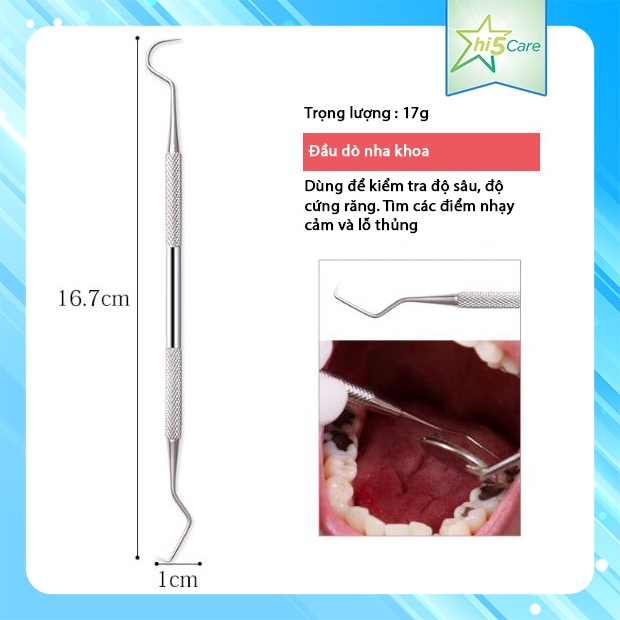 Bộ Dụng Cụ Nha Khoa Làm Sạch Cao Răng (4 Cái)