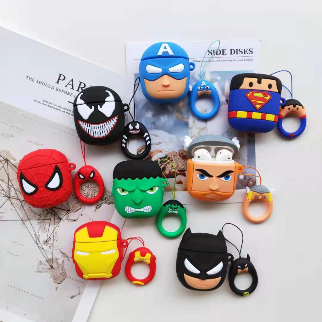 🌟Case AirPods 1/2🌟 Vỏ Bọc Tai Nghe AirPods 1/2 hình Siêu Anh Hùng - MINH AN SAIGON