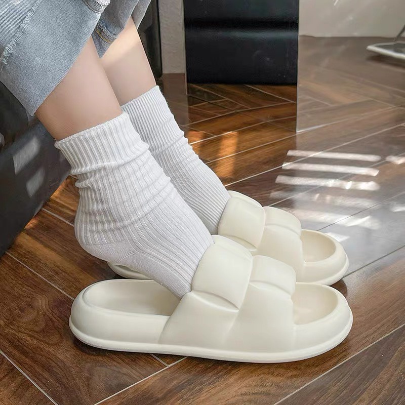 Dép bánh mì nam nữ 703 quai ngang chất liệu EVA đế cao nhẹ êm đi ở nhà đi chơi đẹp giá rẻ