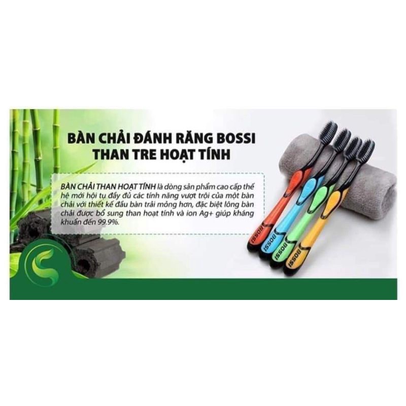 Bàn chải đánh răng than tre Hàn Quốc Bosi