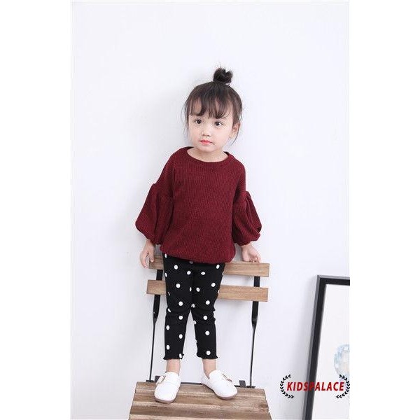 Áo sweater len tay dài phong cách thời trang ấm áp cho bé