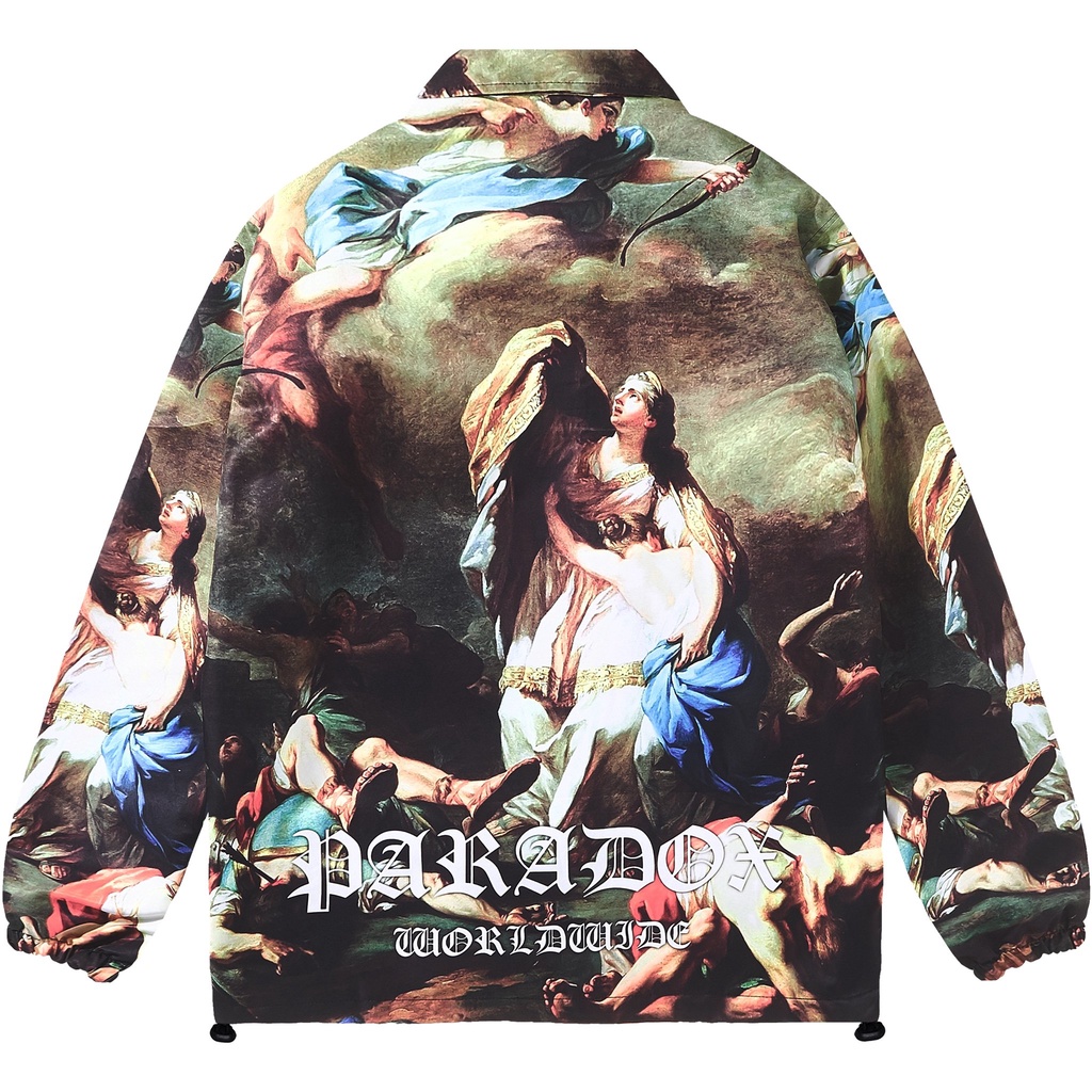 [Mã MABRS946 giảm 10% đơn 99k] Áo khoác dù 2 lớp Paradox form rộng - Unisex - In hình - SALVATION OVER-PRINTED JACKET