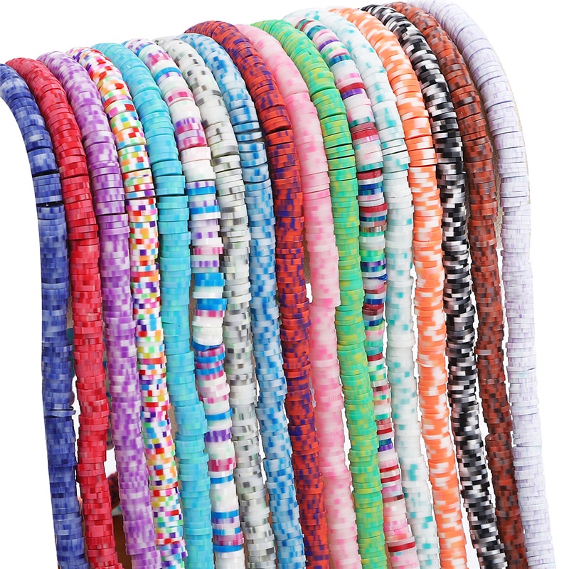 Sợi 360 hạt đất sét polymer hình đĩa tròn 6mm dùng làm đồ trang sức thủ công/ vòng tay DIY