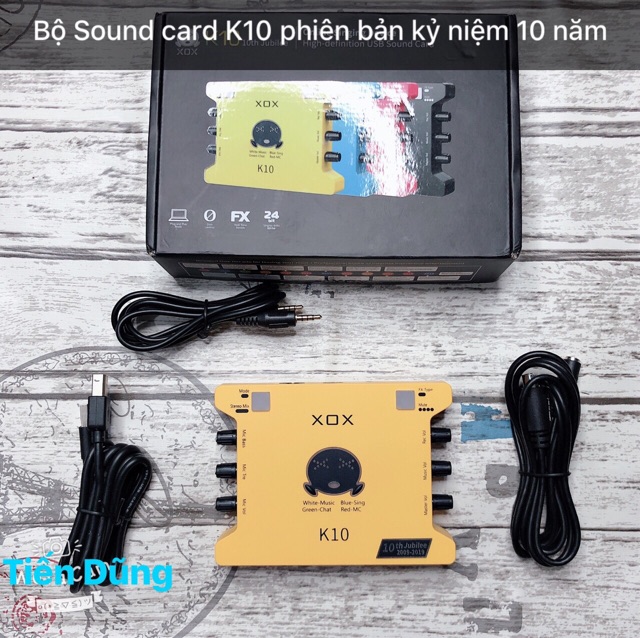 [Mã ELHACE giảm 4% đơn 300K] Bộ sound card k10 2020 bản kỷ niệm 10 năm hãng ra dòng xox bản tiếng anh đã kèm dây