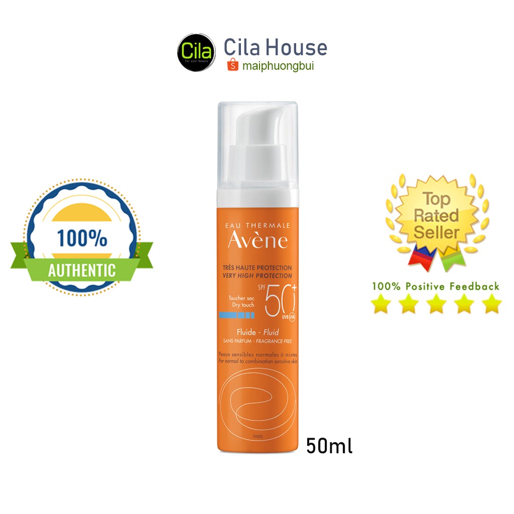 Kem Chống Nắng Avene Very High Protection Fluid Spf 50+ - Cila House