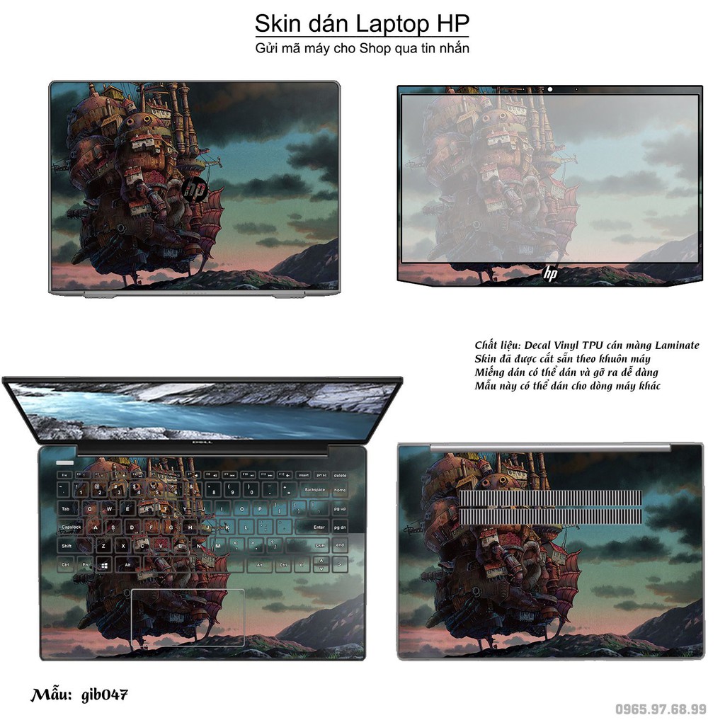 Skin dán Laptop HP in hình Ghibli film (inbox mã máy cho Shop)