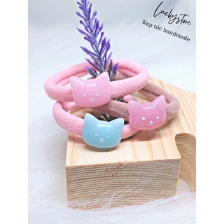 Cột tóc dễ thương hình mặt mèo 3cm