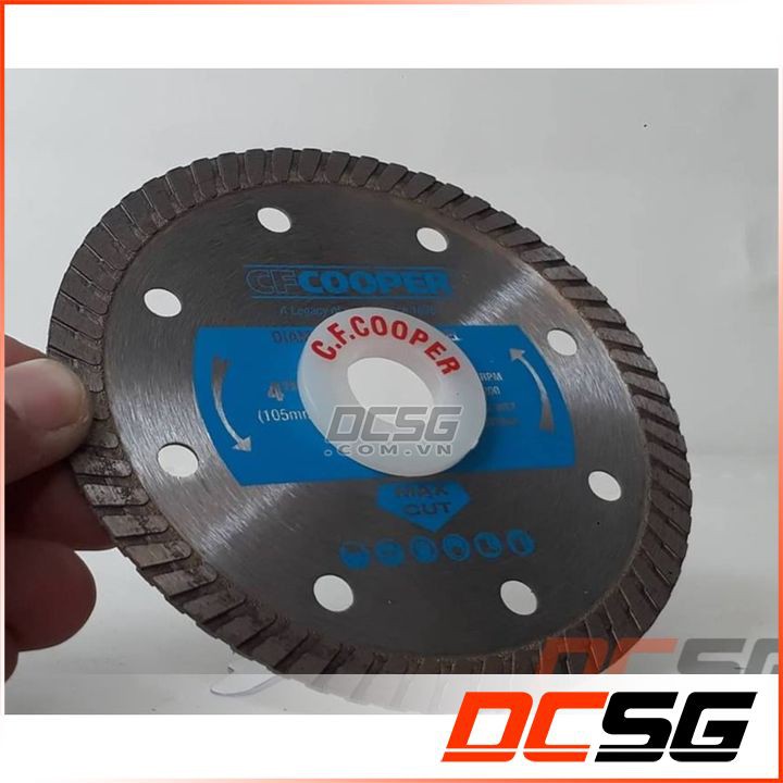 Lưỡi cắt kim cương Turbo 105x1.2x20mm C.F.Cooper DWT4M