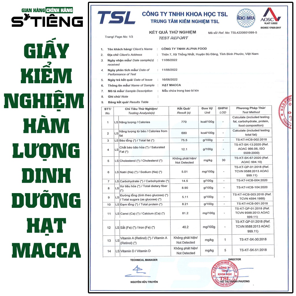 500Gr Hạt MACCA Sấy Chín Nứt Vỏ STIENG, Giòn Ngon Chuẩn Vị Hủ Thủy Tinh