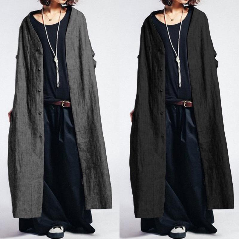 Áo khoác Cardigan dáng dài thiết kế oversized cho nữ