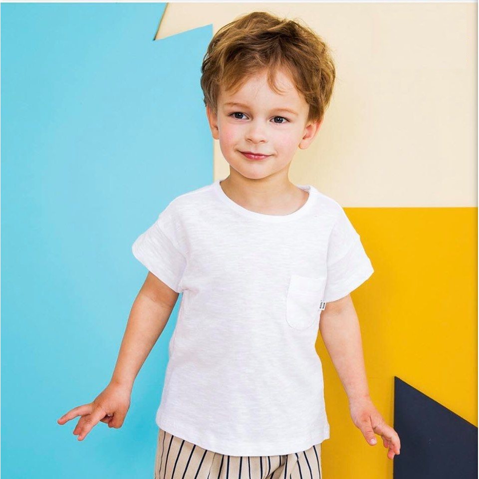 Áo phông cotton xước cho bé ❤️ Pe-tite Mieux xuất Hàn ❤️HA0330 (3 màu)