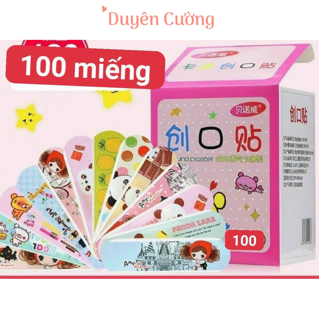 Băng Gâu URGO Cute  Dễ Thương Cá Nhân Học Sinh Hộp có 100 Miếng shopduyencuong