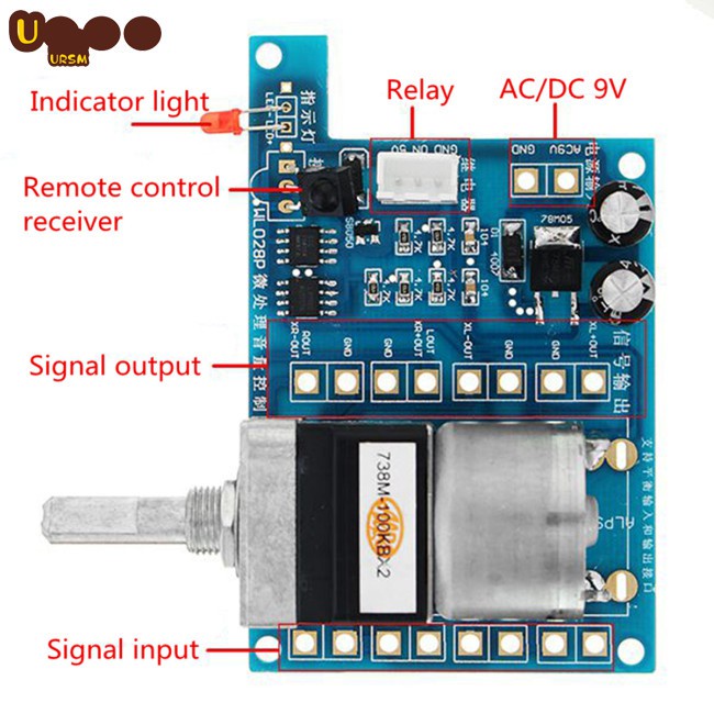 HOT AC/DC 9V Infrared Remote Controller Volume Control Board ALPS Pre Potentiometer