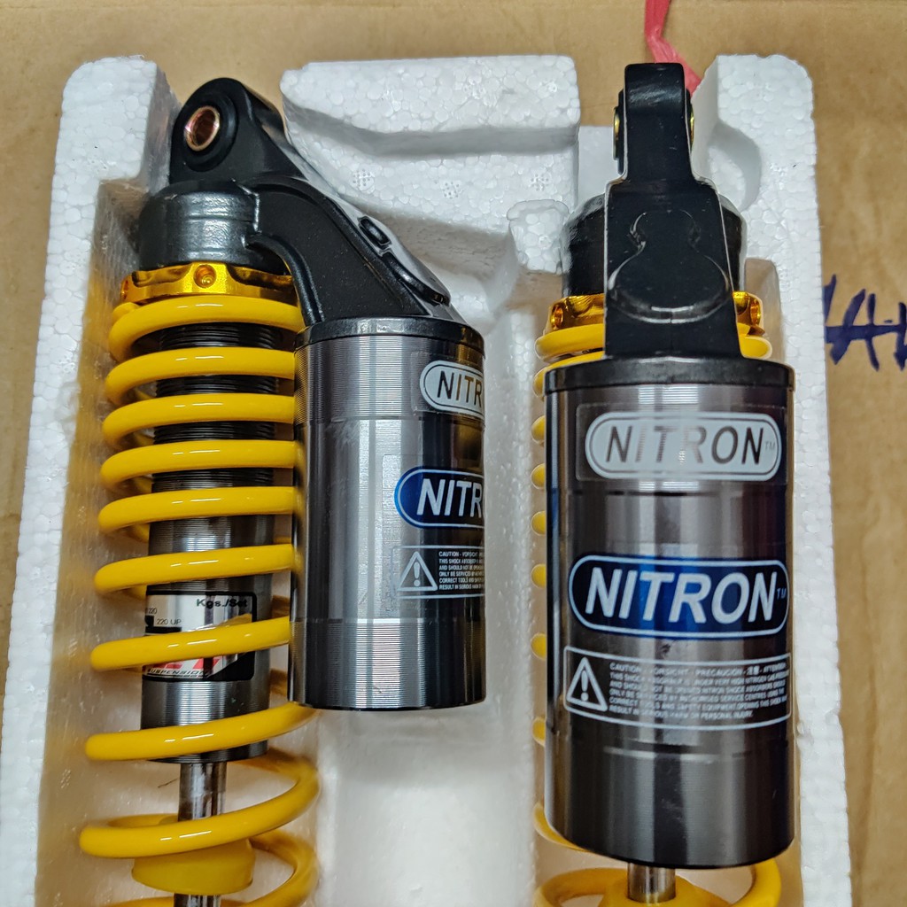 Phuộc nhún sau bình dầu kiểu nitron màu vàng cho các xe Dr W Alexo Ellegant Blade Cub ...