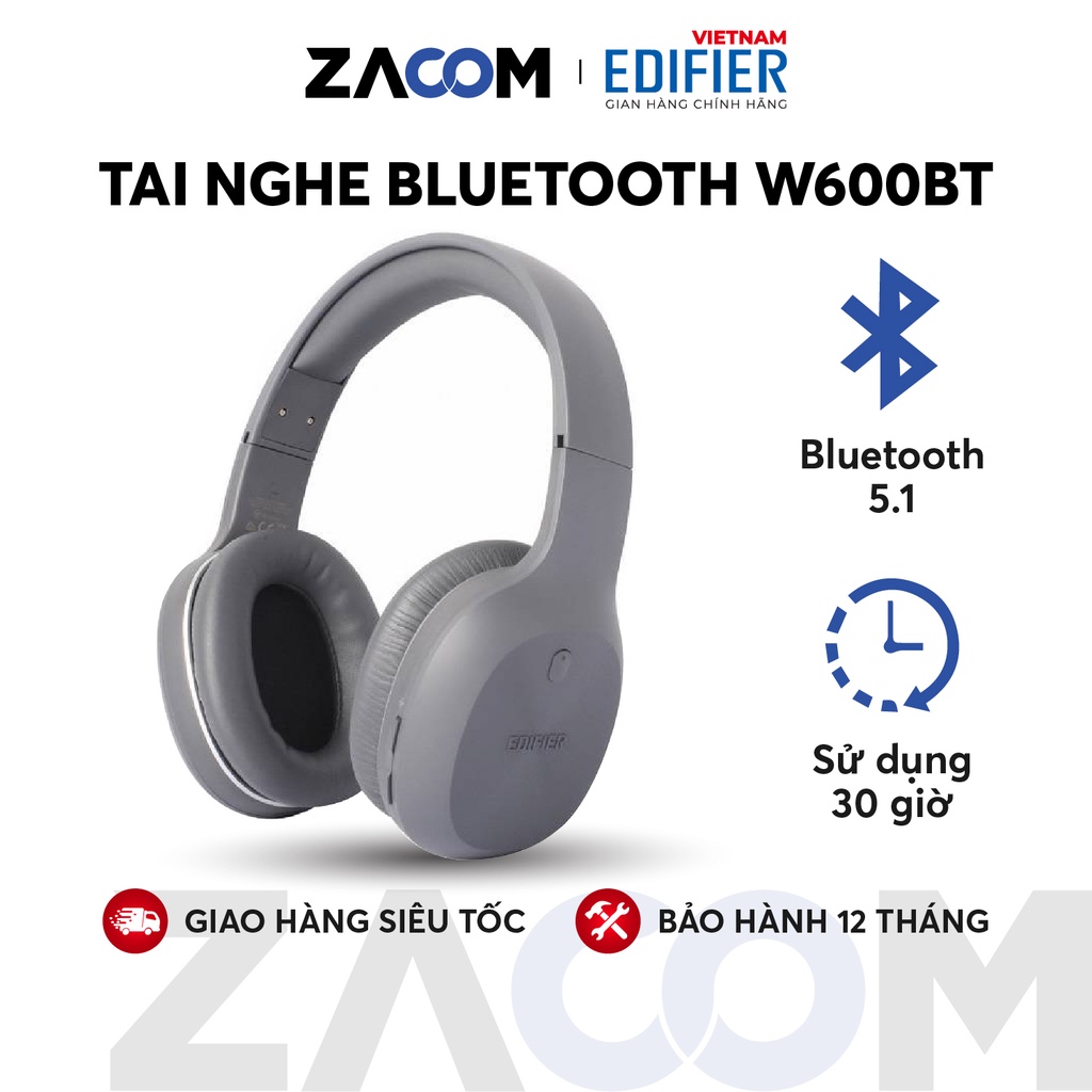Tai nghe Bluetooth 5.1 EDIFIER W600BT - 30h Playtime - Thích hợp chơi game, học tập và làm việc trực tuyến (online)