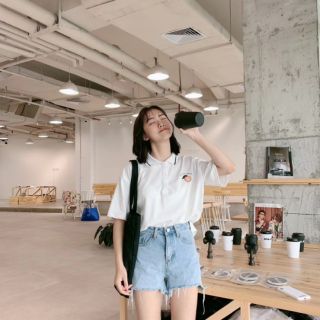 Áo polo thêu đào
