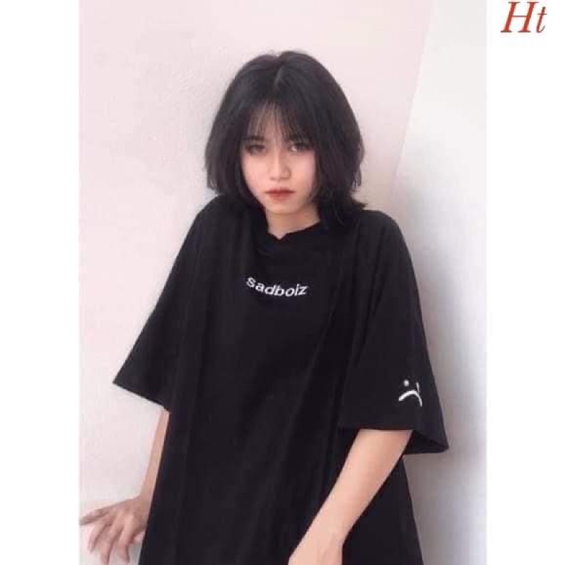 Áo phông cộc tay sad in nổi HT11