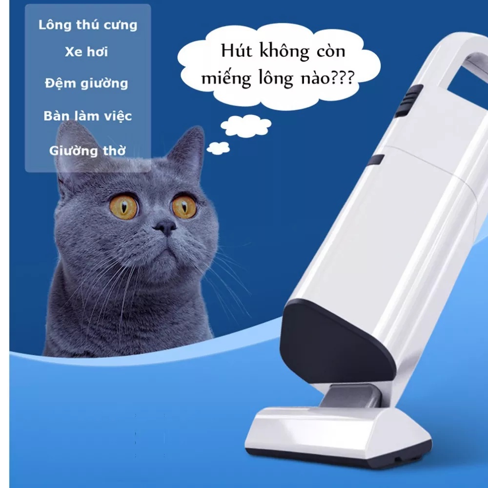 Máy hút bụi cầm tay mini AIKESI LB 8001 - Máy hút bụi không dây đa năng lực hút siêu mạnh, hút bụi ô tô, bụi giường