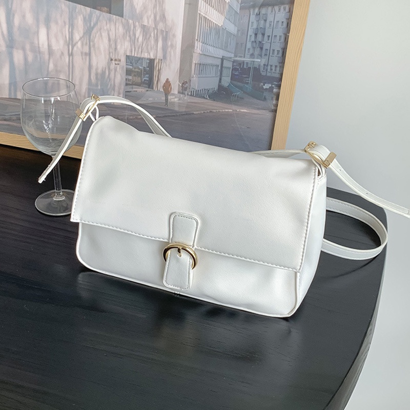 Túi đeo chéo màu sắc đơn giản sức chứa lớn có khóa thời trang cho nữ