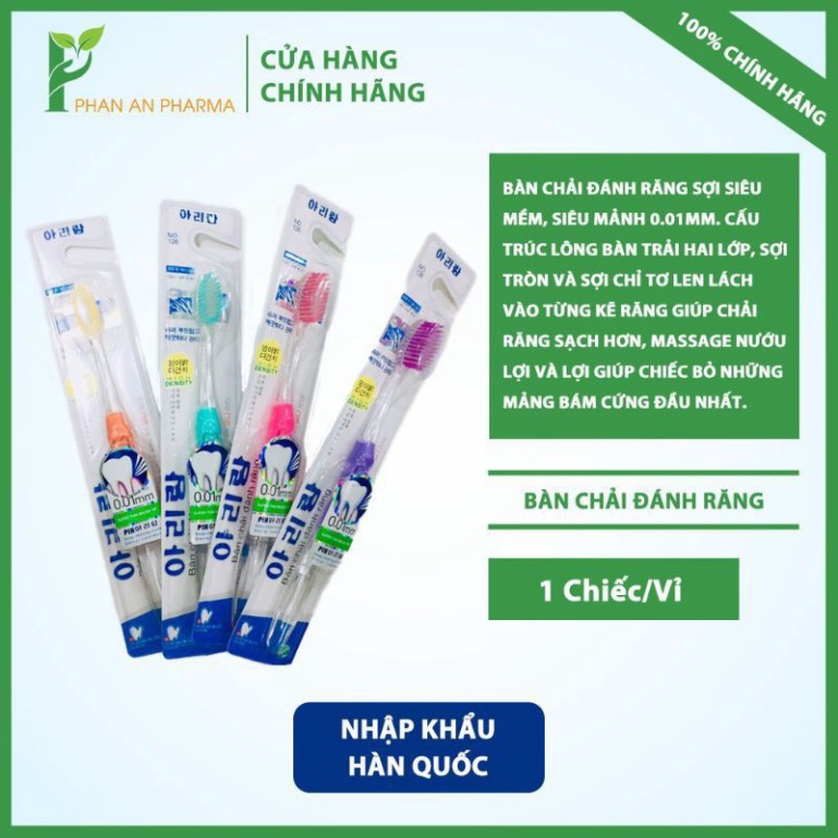 Bàn Chải Đánh Răng ❤️𝑭𝒓𝒆𝒆𝒔𝒉𝒊𝒑❤️ Bàn Chải Đánh Răng Hàn Quốc Siêu Mềm 0,01mm No 126