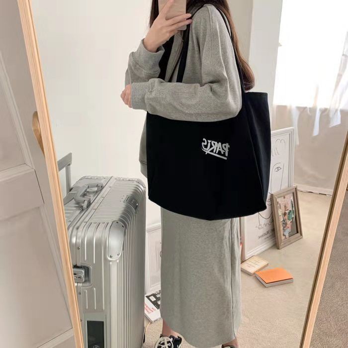 Túi xách vải canvas phong cách thời trang retro hàn quốc 2021 dành cho nữ