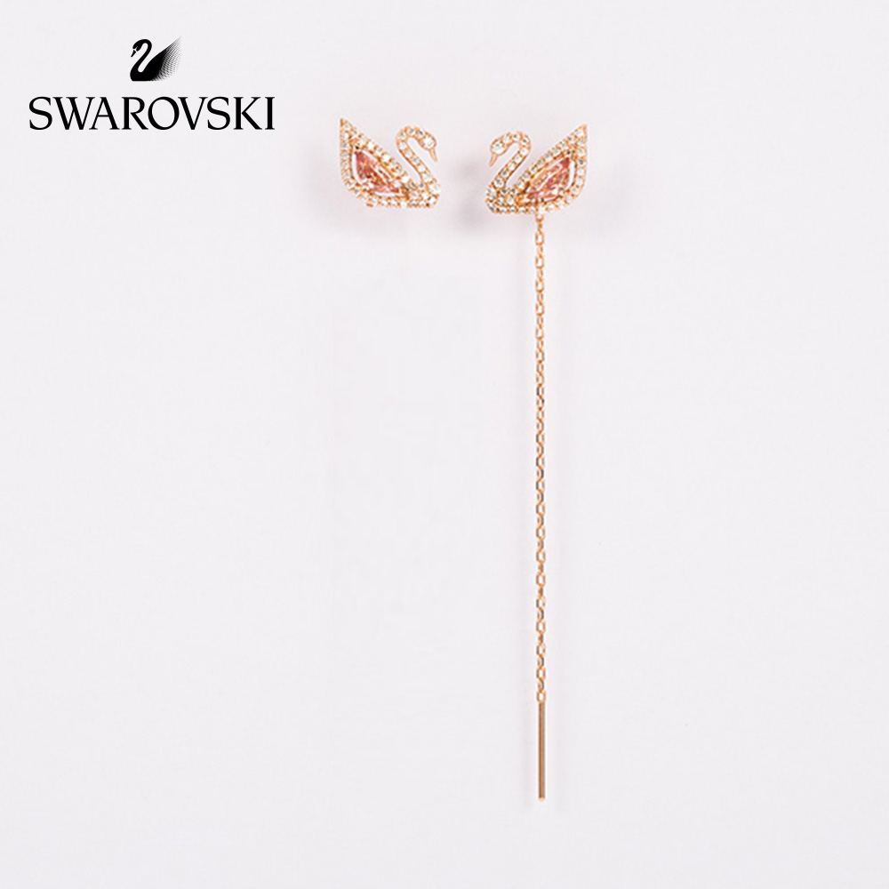 Hoa tai cá tính swarovski họa tiết thiên nga thời trang