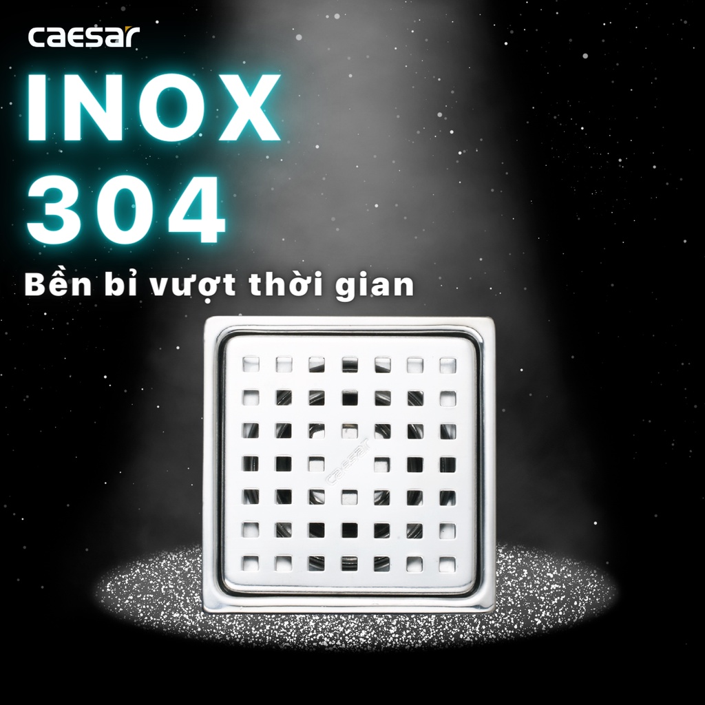 [Caesar] Thoát sàn ST1010B ST1212 ST1212L ST1414 ST1414L chất liệu inox 304 sáng bóng, chống rỉ sét, thoát nước nhanh