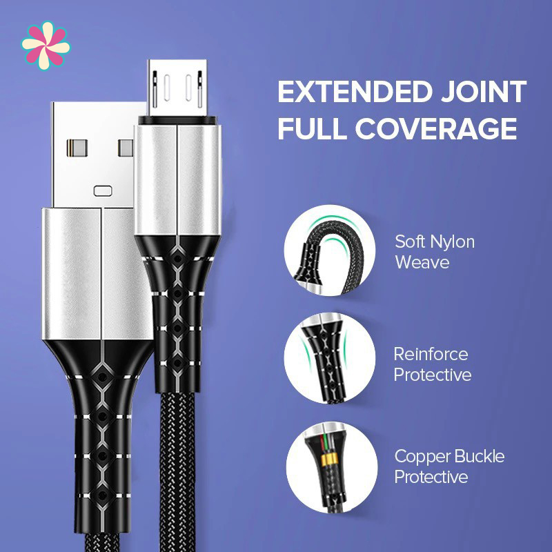 Cáp Sạc V8 Vỏ Nhôm Cho Điện Thoại Android