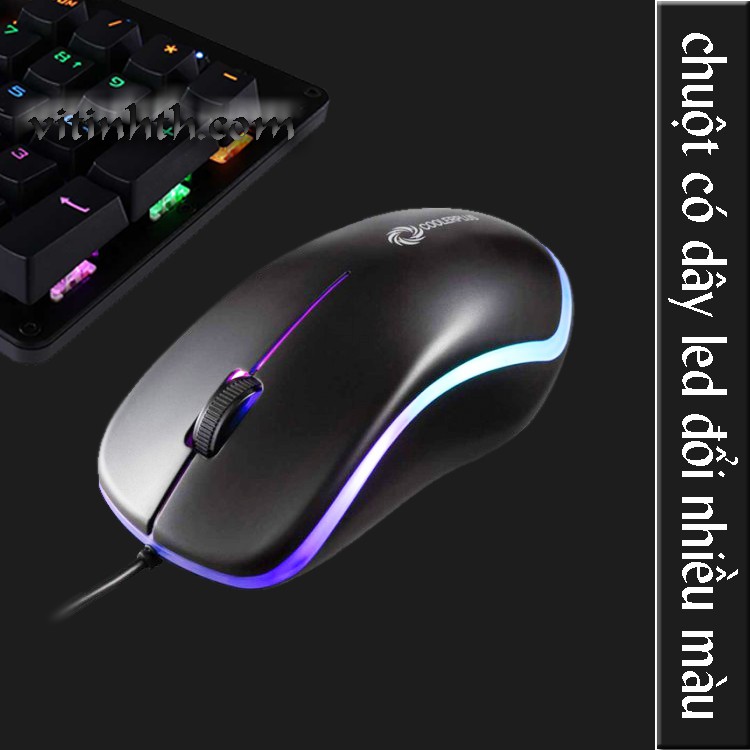 Chuột led đa sắc màu ấn tượng COOLERPLUS FC112. Phù hợp người thuận cả 2 tay trái hoặc phải - TH Computer Q11 | BigBuy360 - bigbuy360.vn