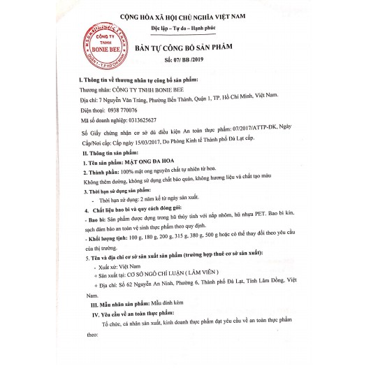 Mật Ong Nguyên Chất Đa Hoa (BB Classic) Bonie Bee 380gr - Chín Tự Nhiên Từ Tổ - Không Qua Xử Lý 380g | BigBuy360 - bigbuy360.vn