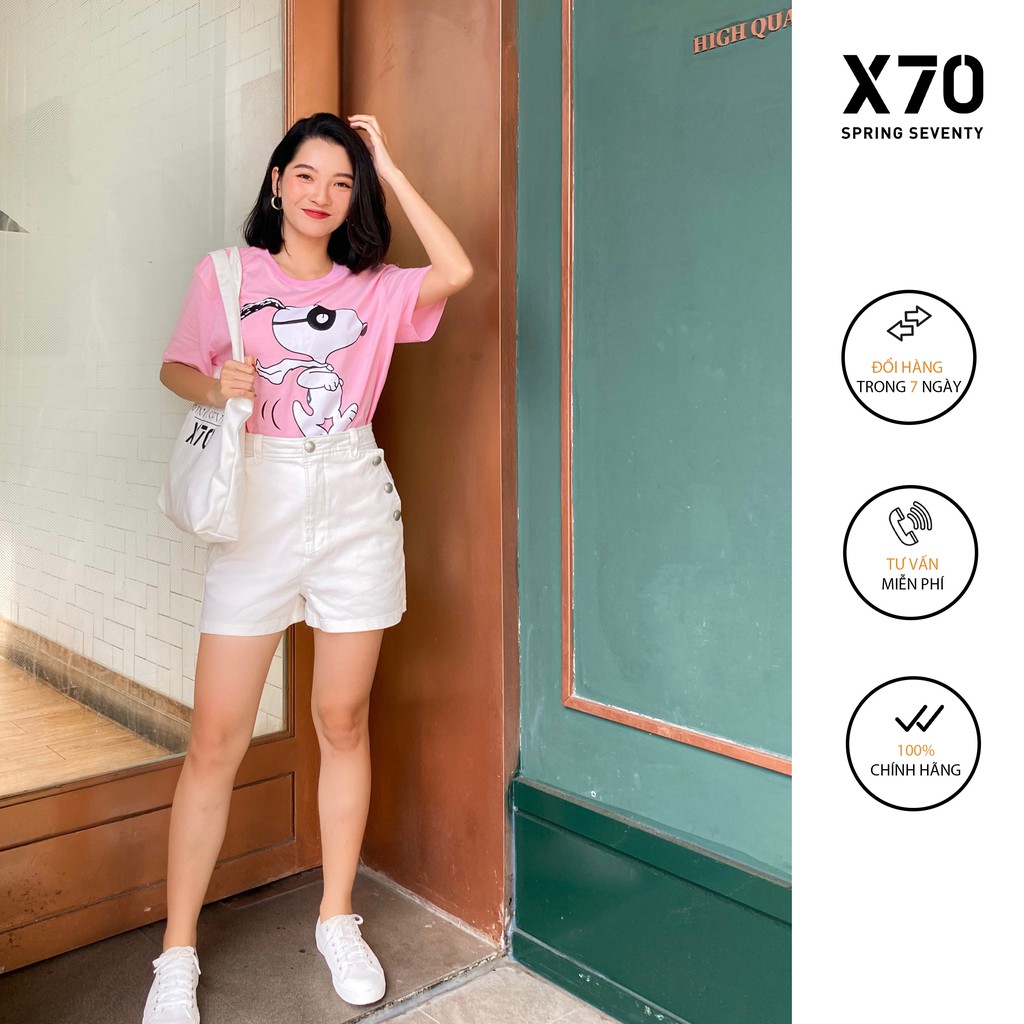 Quần Shorts Jeans Nữ Thiết Kế Đính Nút Hai Bên Túi Thời Trang X70 - 04520006