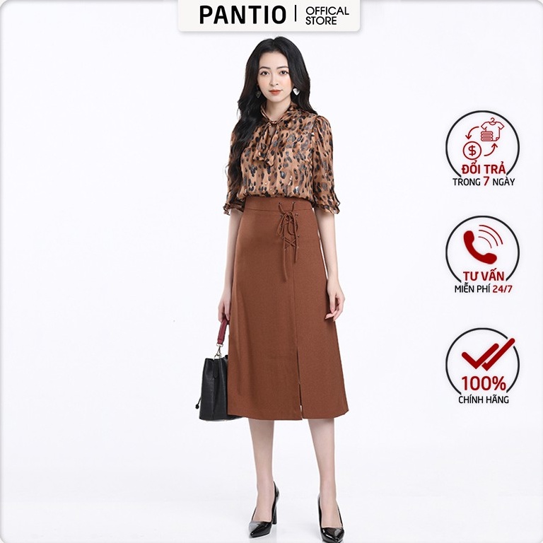 Chân váy midi chất liệu thô đũi dáng ôm FJD1722 - PANTIO