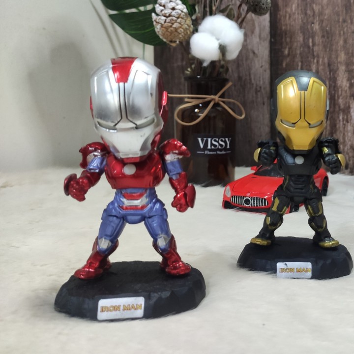 Mô Hình 6 siêu nhân vật người sắt bằng kim loại cao cấp , mô hình người sắt , iron man, Người sắt MK Tony Stark avenger