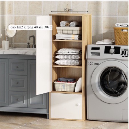 Tủ Sách - Kệ Sách 5 Tầng Có Cánh Tủ Gỗ MDF Sắp Xếp Đồ Đạc Gọn Gàng Tiện Lợi