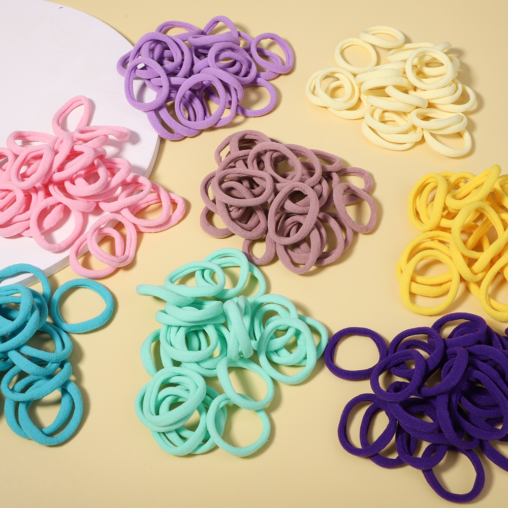 Set 50 dây buộc tóc KIDSBOWS 1.1inch nylon co giãn tốt nhiều màu sắc dành cho nữ