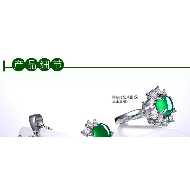 Dây chuyền/Mặt dây chuyền mạ bạc 925 tự nhiên phong cách Hàn Quốc qu-5598