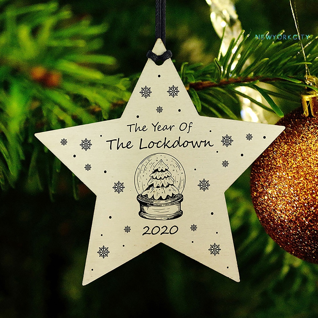 Mặt Gỗ Hình Tròn In Chữ Giáng Sinh Trang Trí Cây Thông