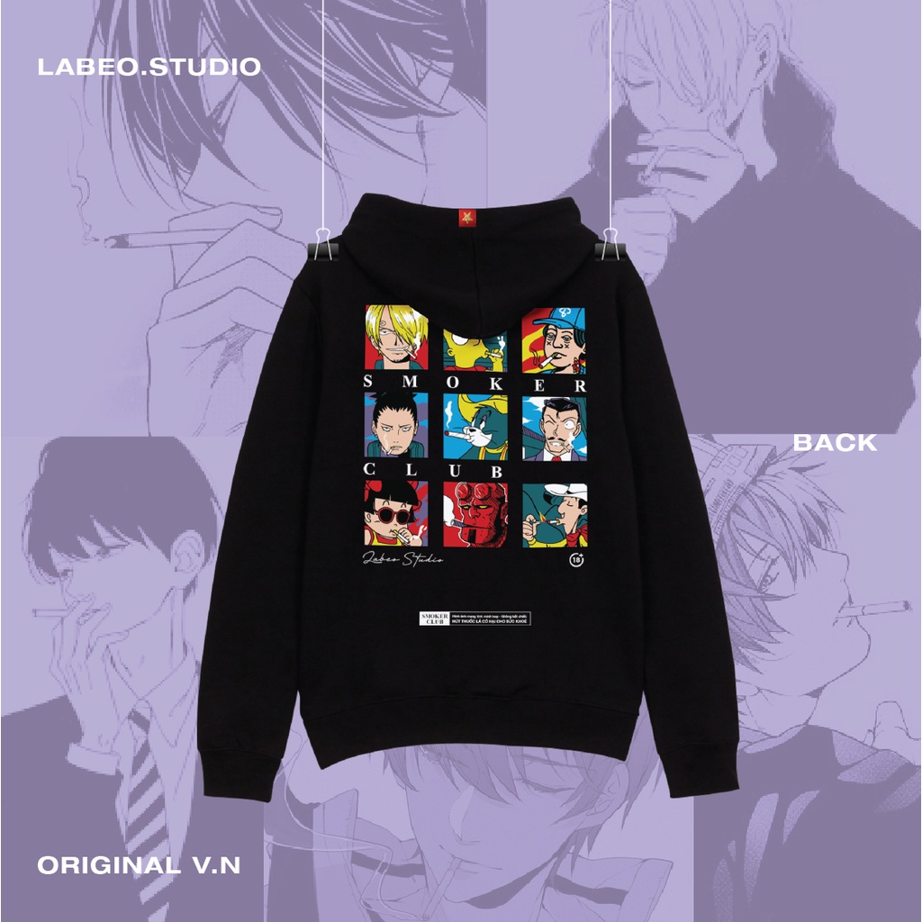 LB46 Áo nỉ, áo hoodie, áo sweater, SmokerClub, local brand Labeo, áo dáng oversize | BigBuy360 - bigbuy360.vn