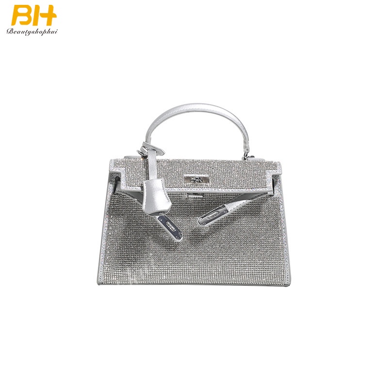 Túi Xách Đeo Vai Họa Tiết Da Cá Sấu Đính Đá Thời Trang Mới 2022 Cho Nữ