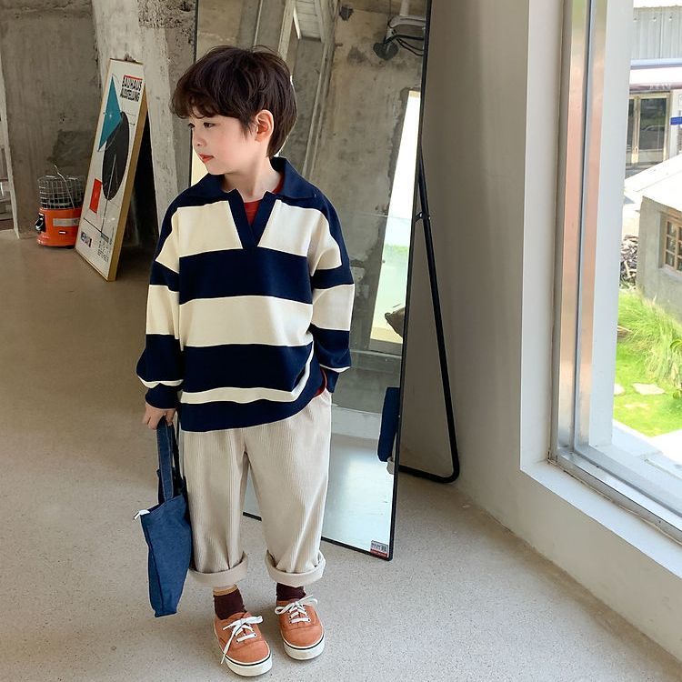 Bộ Đồ Thể Thao Hai Mảnh Gồm Áo Sweater Tay Dài Và Quần Dài Thời Trang Xuân Thu Dễ Phối Đồ Cho Bé Trai Và Bé Gái