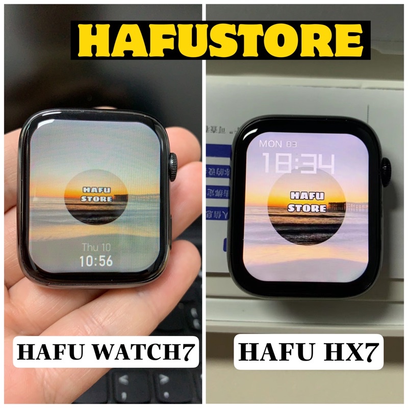 Đồng hồ thông minh HAFU HX7 tràn viền Seri7 viền thép mỏng smartwatch nhịp tim nghe gọi bluetooth