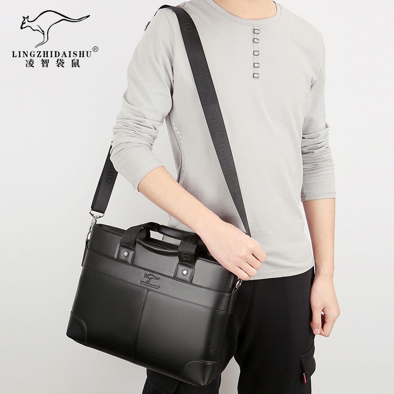 Túi xách da đeo vai phong cách doanh nhân thời trang cho nam | BigBuy360 - bigbuy360.vn