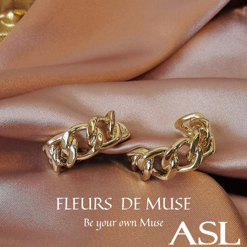 Khuyên tai tròn kiểu dáng cá tính Fleurs de Muse